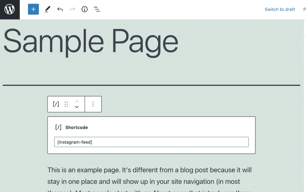 Screen Shot 2021 05 04 at 6.13.40 pm add a shortcode to a WordPress page.