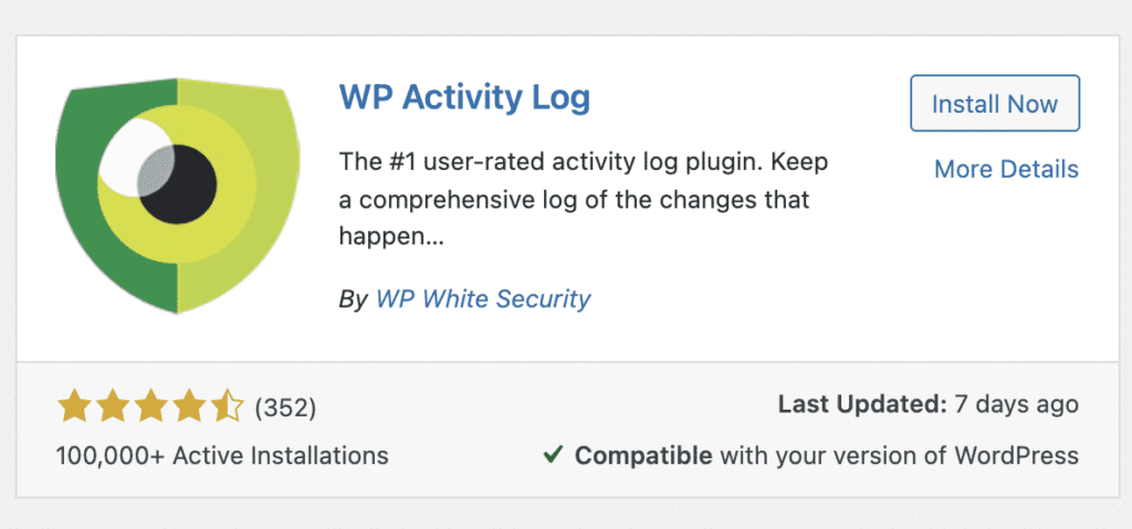 WP Activity Log 1 WP Activity Log Plugin Install